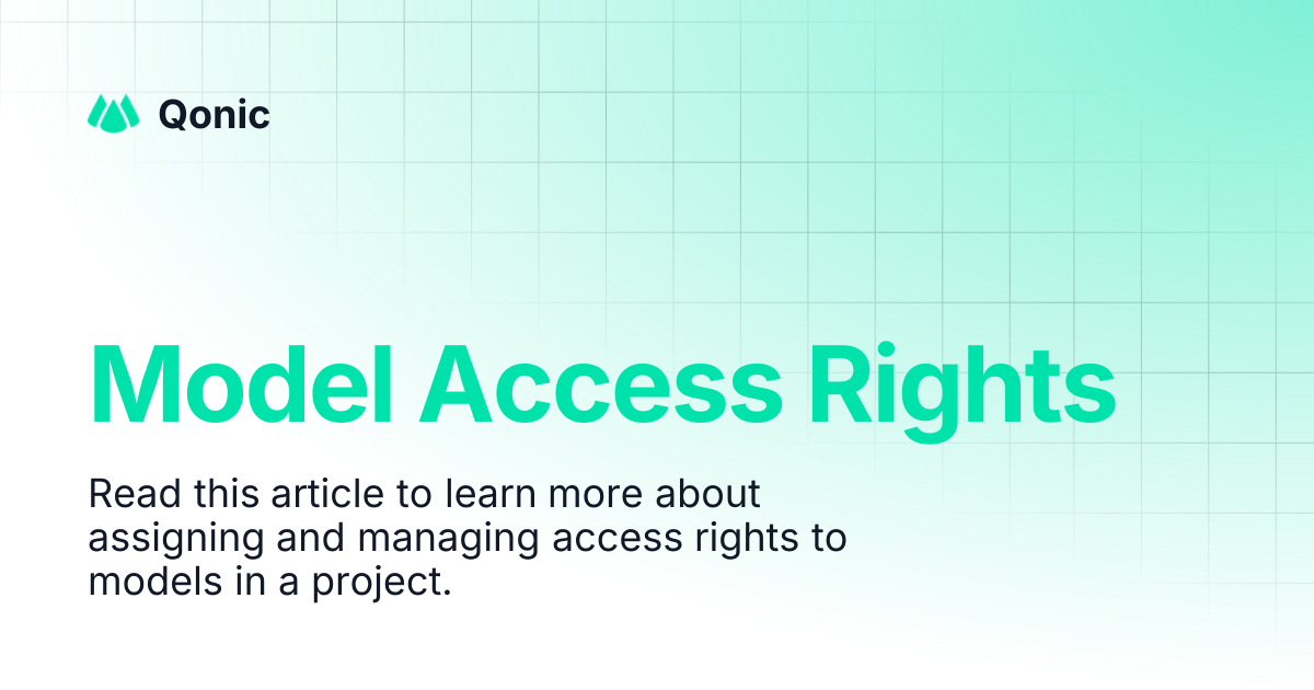 Model Access Rights | Qonic